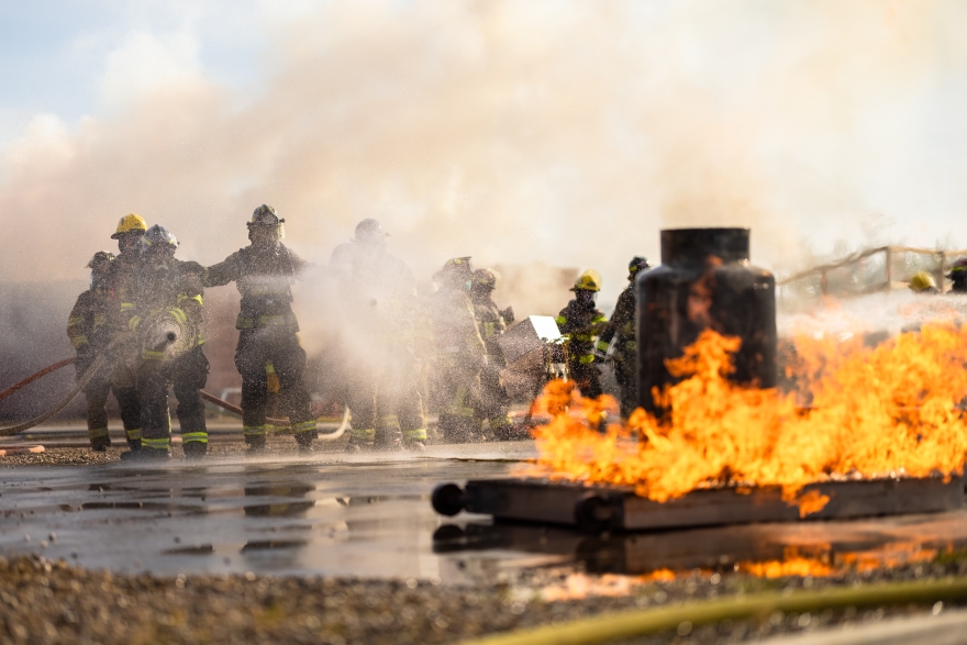 Fire Training - Fire Fighters and Fire